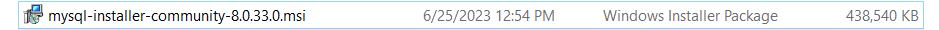 run MySQL installer downloaded